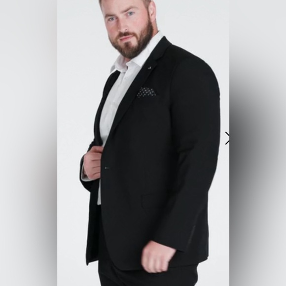 Raymond 2 Button Suit Jacket Blazer Sport Coat, Black, Size 44 - Picture 2 of 9